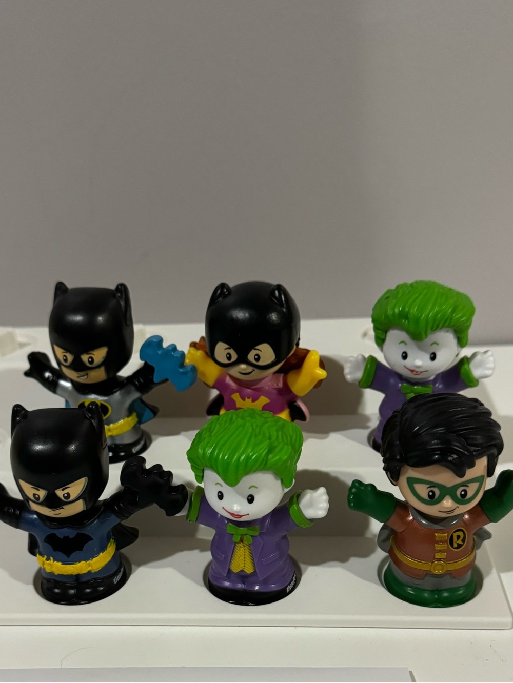 Assorted Kids Superhero Figurine Set - Black, Green, Purple